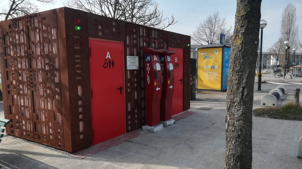 toilette pubblica prefabbricata doppia bagno prefabbricato corten
